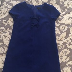 Royal blue dress. Lined. Cute bow detail.